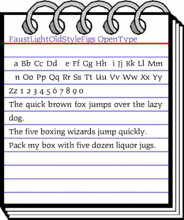 FaustLightOldStyleFigs Regular animated font preview
