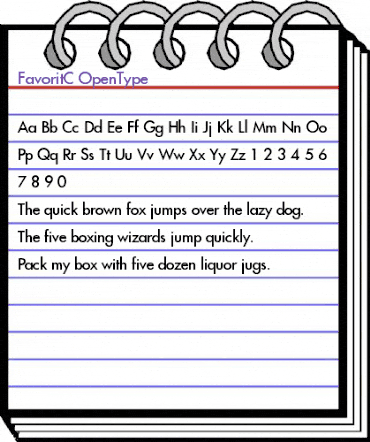 FavoritC Regular animated font preview