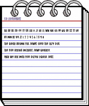 FB-LoveHearts Regular animated font preview