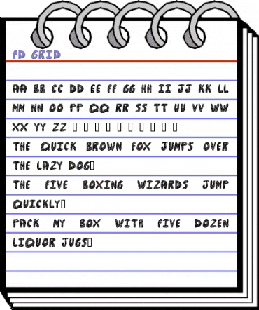 FD Grid Regular animated font preview