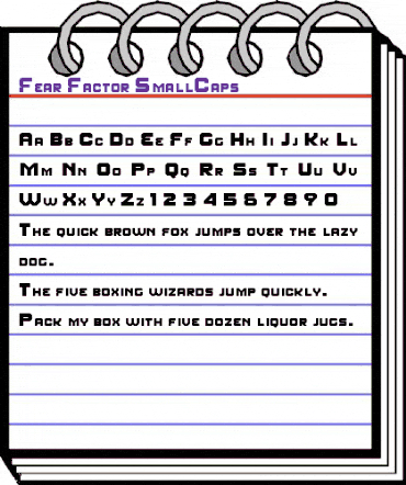 Fear Factor 'SmallCaps' Regular animated font preview