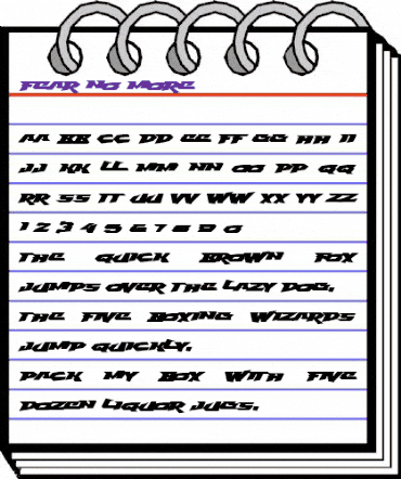 Fear No More Regular animated font preview