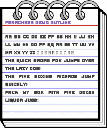 Fearcheer Demo Outline Regular animated font preview