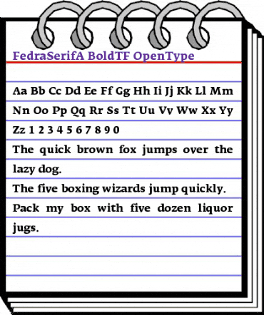 FedraSerifA BoldTF animated font preview