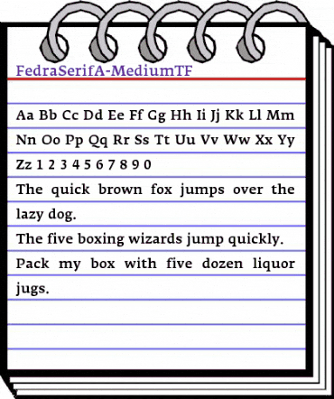 Fedra Serif A Medium animated font preview
