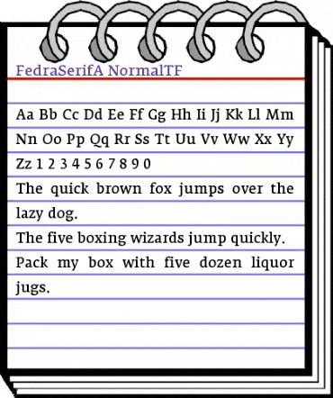 FedraSerifA Regular animated font preview