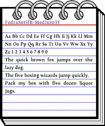 Fedra Serif B Medium animated font preview
