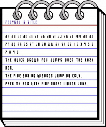 Fedyral II Title Regular animated font preview Fedyral II Title Regular animated font preview