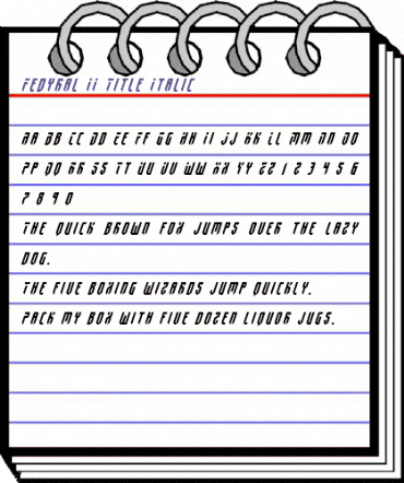 Fedyral II Title Italic Italic animated font preview Fedyral II Title Italic Italic animated font preview