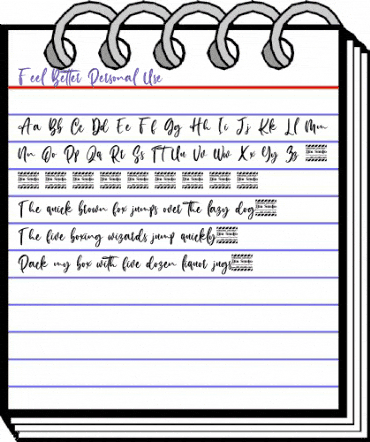 Feel Better Personal Use Regular animated font preview Feel Better Personal Use Regular animated font preview