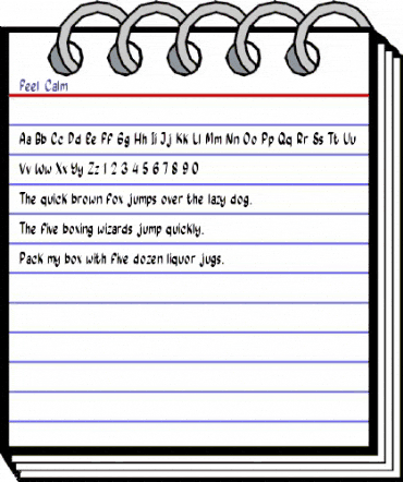 Feel Calm Regular animated font preview