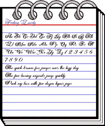 Feeling Lovely Regular animated font preview Feeling Lovely Regular animated font preview