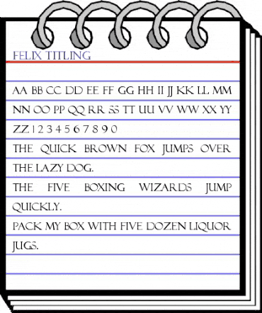 Felix Titling Regular animated font preview