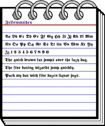 Fellowmaiden Regular animated font preview