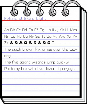 Felona st ExtLt Regular animated font preview Felona st ExtLt Regular animated font preview