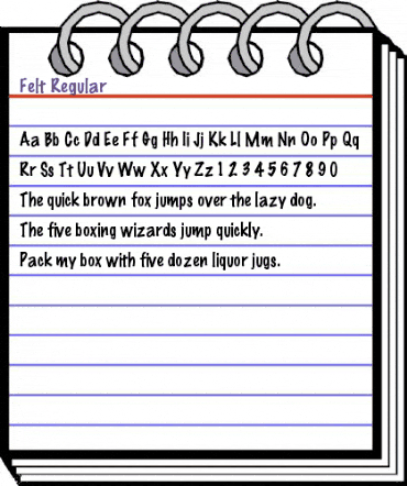 Felt Regular animated font preview