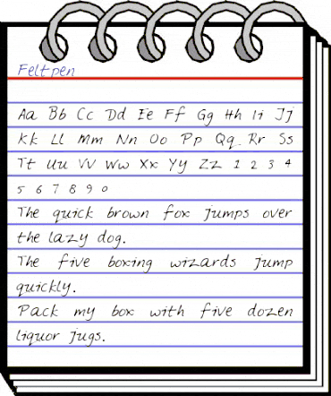 Feltpen Regular animated font preview