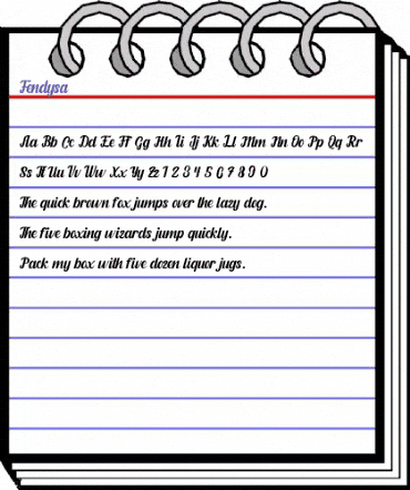 Fendysa Regular animated font preview Fendysa Regular animated font preview