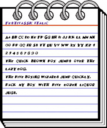 FestivaSSK Italic animated font preview FestivaSSK Italic animated font preview