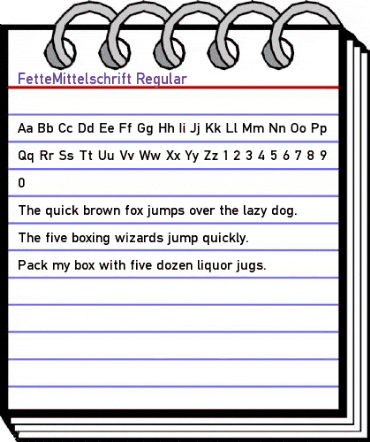 FetteMittelschrift Regular animated font preview FetteMittelschrift Regular animated font preview