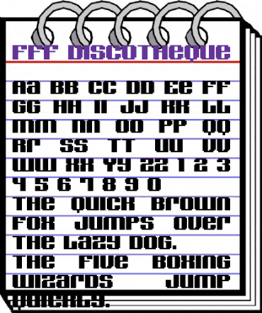 FFF Discotheque Regular animated font preview