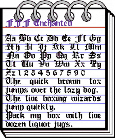 FFF Enchanted Regular animated font preview