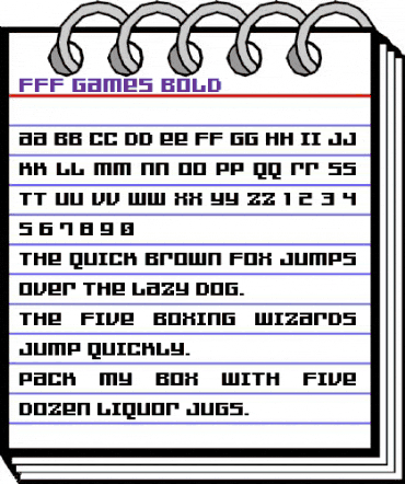 FFF Games Bold Regular animated font preview