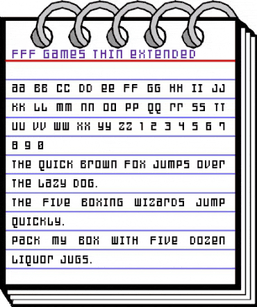 FFF Games Thin Extended Regular animated font preview