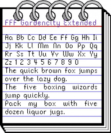 FFF Gardencity Extended Regular animated font preview