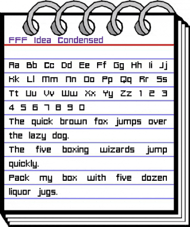 FFF Idea Condensed Regular animated font preview