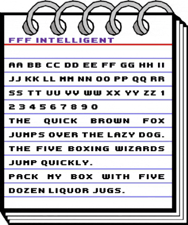 FFF Intelligent Regular animated font preview