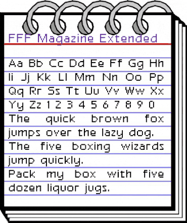 FFF Magazine Extended Regular animated font preview
