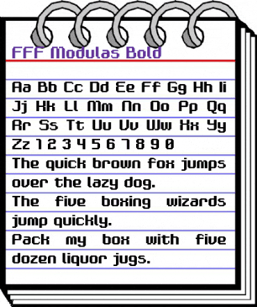 FFF Modulas Bold Regular animated font preview