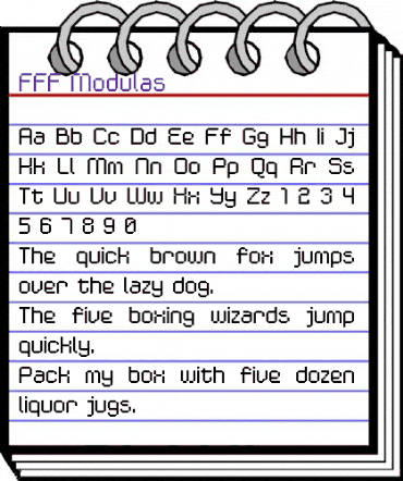 FFF Modulas Regular animated font preview