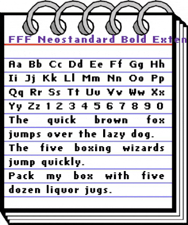 FFF Neostandard Bold Extended Regular animated font preview