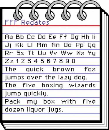 FFF Regates Regular animated font preview