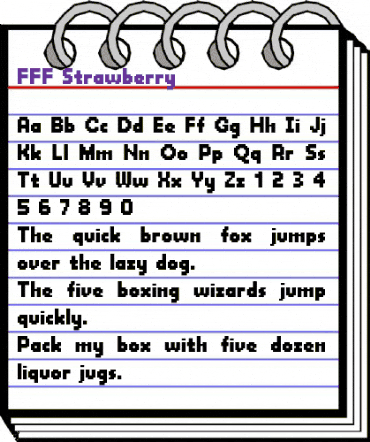 FFF Strawberry Regular animated font preview