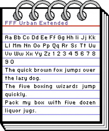 FFF Urban Extended Regular animated font preview