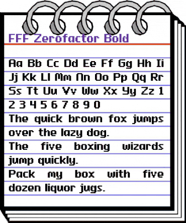FFF Zerofactor Bold Regular animated font preview