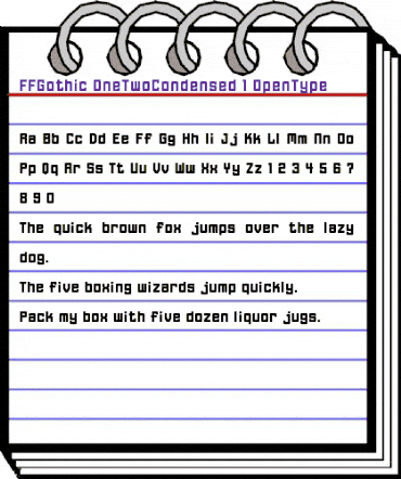 FFGothic OneTwoCondensed animated font preview
