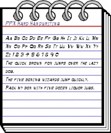 FFX Hard Handwriting Regular animated font preview