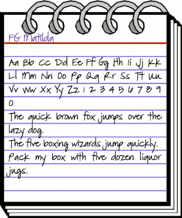 FG Matilda Regular animated font preview