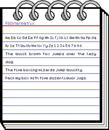 FGIntermatrix Regular animated font preview