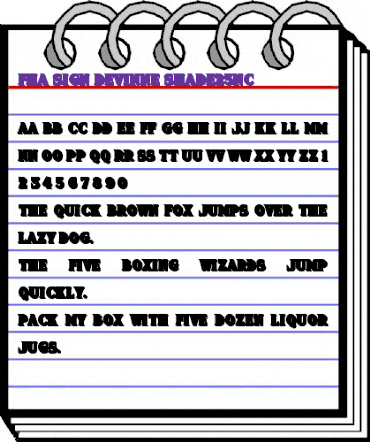 FHA Sign DeVinne Shade25NC Regular animated font preview