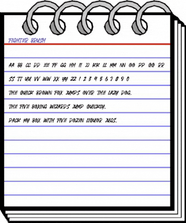 FIGHTER BRUSH Regular animated font preview FIGHTER BRUSH Regular animated font preview
