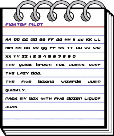 Fighter Pilot Regular animated font preview