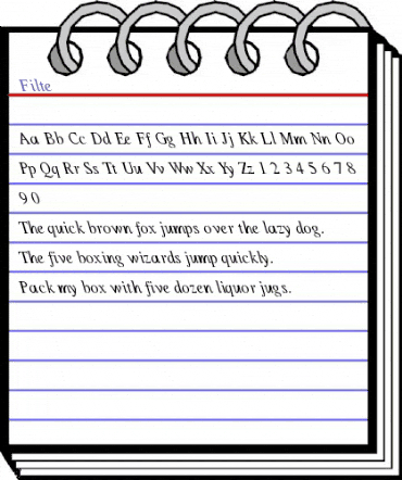 Filte Regular animated font preview