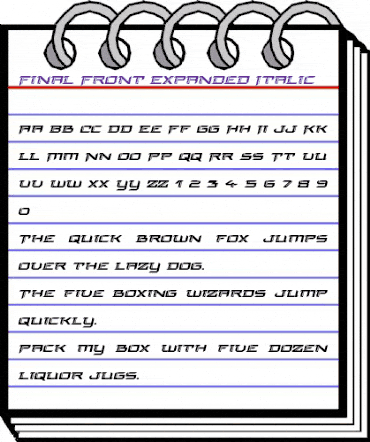 Final Front Expanded Italic Expanded Italic animated font preview Final Front Expanded Italic Expanded Italic animated font preview