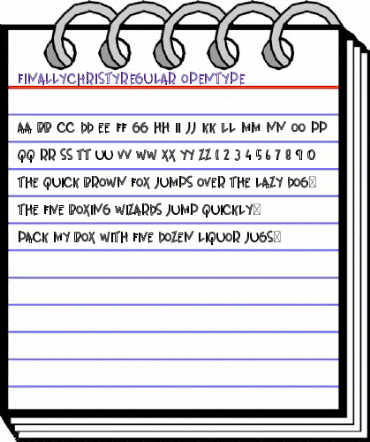 Finally Christy Regular animated font preview