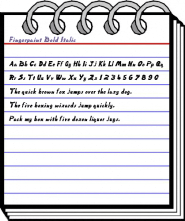 Fingerpaint Bold Italic animated font preview Fingerpaint Bold Italic animated font preview